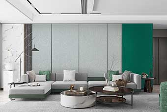 湖南轻奢风格-客厅